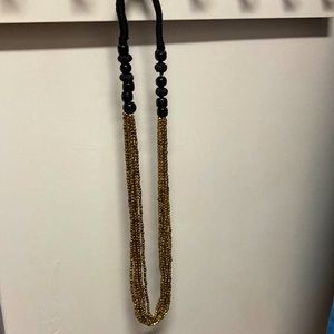 Gold beaded necklace